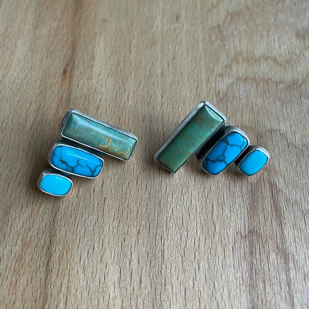 Ruby and Revolver Turquoise Earrings